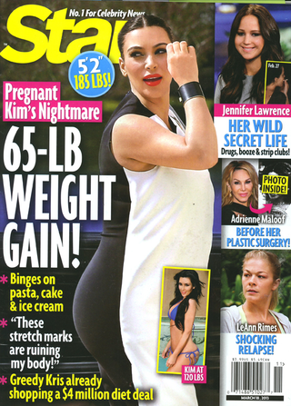 Illustration for article titled This Week in Tabloids: Kim Kardashian's Famous Ass Is Now a 'Sagging, Dimply Blob'